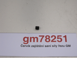 Worm ensuring the suction force of the GM cut