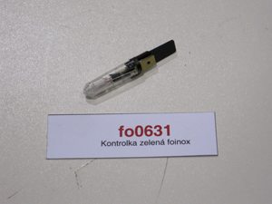 Indicator light green foinox