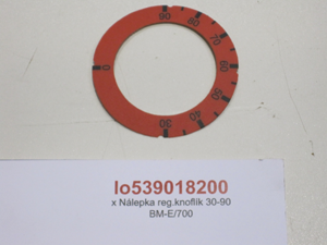 Sticker reg.button 30-90 BM-E/700