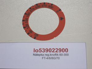 Sticker reg.button 60-300 FT-4/6/8G/70