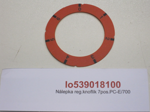 Sticker reg.knob 7pos.PC/CF-E/700/900