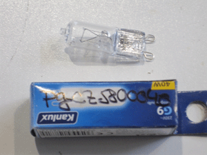 Light bulb pizza oven E, halogen 40W /230V, G-9, NEW