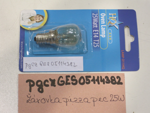 Light bulb Pizza oven 25W, 300°C, thread