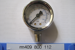 Pressure gauge of the safety valve of the BI boiler