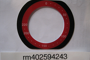 Reg knob sticker 50-220 KD SNACK