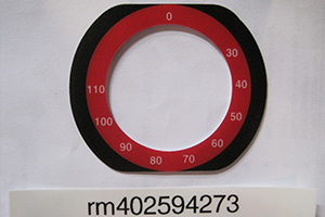 Reg knob sticker 30-110 VT SNACK