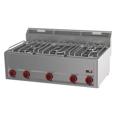 Cooking range gas 5x burner without cabinet | REDFOX - SP 90/5 GL