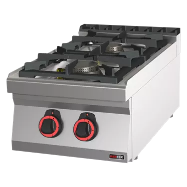 Cooking range gas 2x burner without cabinet | REDFOX - SP 70/04 G