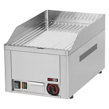 Fry-top griddle plate 32x48 electric chromed grooved counter top 230 V | REDFOX - FTRC 30 E