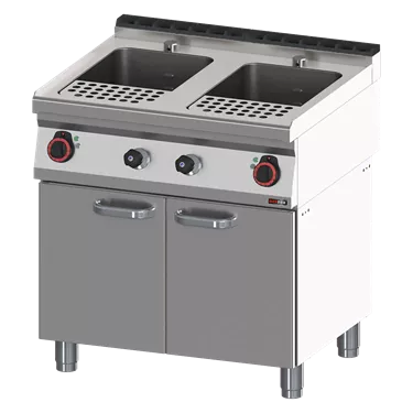 Pasta cooker electric 23 + 23 l with cabinet 400 V | REDFOX - VT 70/80 E 