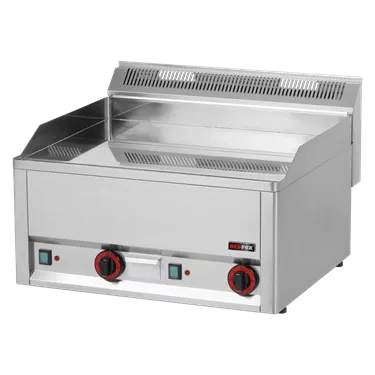 Fry-top griddle plate 65x48 electric chromed smooth without cabinet 400 V | REDFOX - FTHC 60 EL