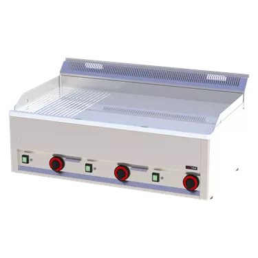 Grill plate 97x48 electric chrome combined without base 400 V | REDFOX - FTHRC 90 EL