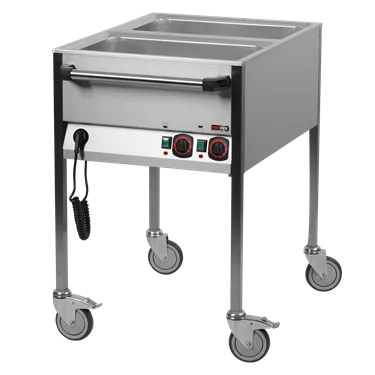 Bain marie electric GN 2-1/1 controllers on shorter side  | REDFOX - VLPK 2120