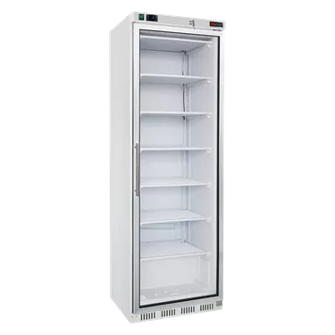 Freezer cabinet 350 l glass door 7x grid, white | REDFOX - HF 400/G
