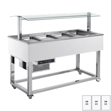 Food display island chilled GN 3-1/1 RAL | REDFOX - ES GREEN+ 3R
