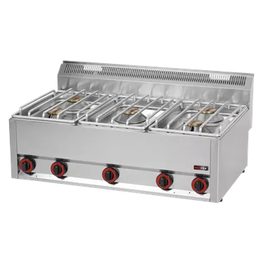Cooking range gas 5x burner without cabinet | REDFOX - SP 90/5 GLS