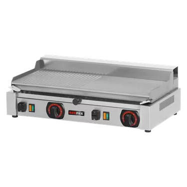 Fry-top griddle plate electric combined counter top 230 V | REDFOX - PD 2020 MB