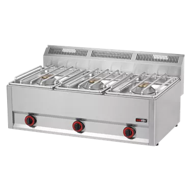 Cooking range gas 3x burner without cabinet | REDFOX - SP 90/3 GLS