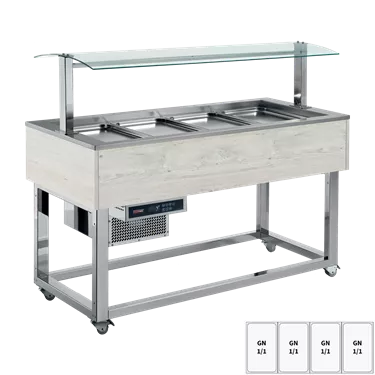 Food display island chilled GN 4-1/1 Hemlock | REDFOX - ES GREEN+ 4H