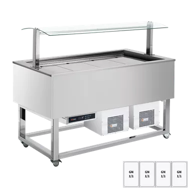 Food display island chilled GN 4-1/1 RAL | REDFOX - ES BLUE+ 4R