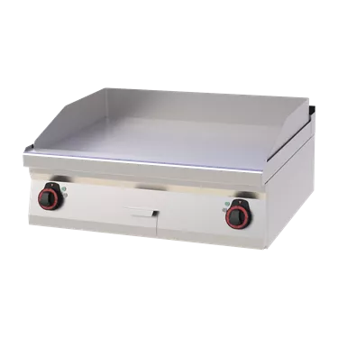 Fry-top griddle plate 80x51 electric chromed smooth without cabinet 400 V | REDFOX - FTHC 70/08 E