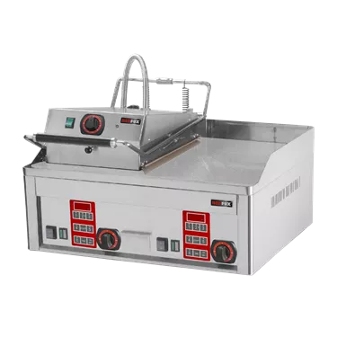 Steak grill electric with digital timer and top contact plate 65x48 table | REDFOX - FTHC 60 ED + KD 30 T