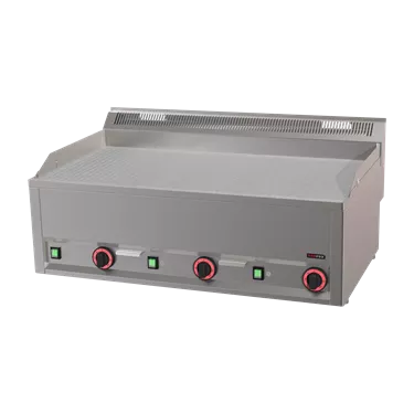 Fry Top Griddle 97x48 electric durable chrome combined without cabinet 400 v | REDFOX - FTHRC 90 EL