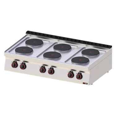 Cooking range electric 6x plate without cabinet | REDFOX - SP 70/012 E