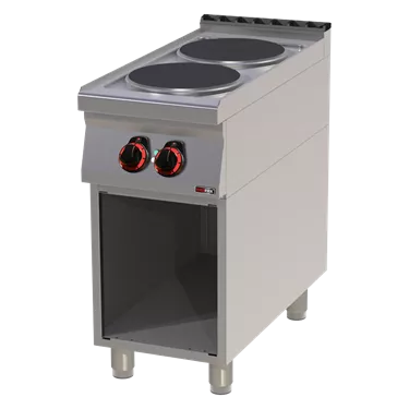 Cooking range electric 2x plate on open cabinet  | REDFOX - SP 90/40 E