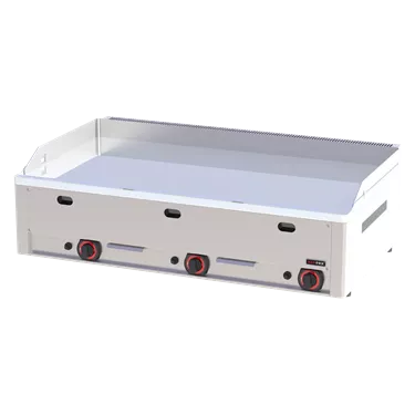 Fry-top griddle plate 97x48 gas chromed smooth counter top | REDFOX - FTHC 90 G