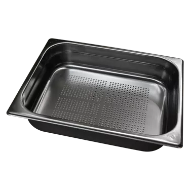 GN container perforated GN 1/2 - 150 handles stainless steel | REDFOX - GND 1/2-150 U