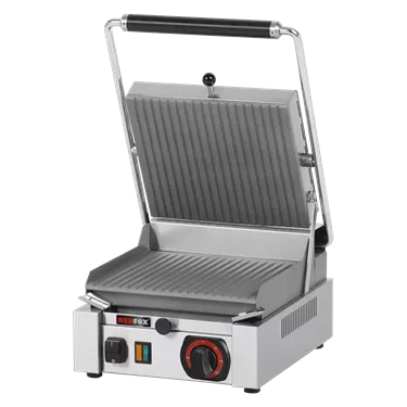 Panini grill grooved electric grooved upper plate 26x24 230 V | REDFOX - PS 2010 R