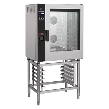 Combi convection steam oven electric 10x GN 1/1, 17,4 kW, direct steam, touch screen, automatic cleaning, right door | REDFOX - MPD 1011 X ERAM