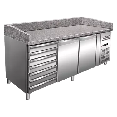 Cooling counter pizza 2D + 7x neutral drawer | REDFOX - MTP 2D7ZN