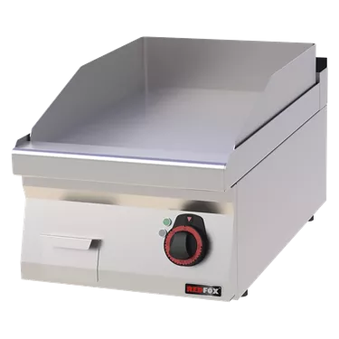 Fry-top griddle plate 40x51 electric chromed smooth without cabinet 400 V | REDFOX - FTHC 70/04 E