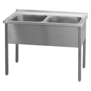 Washing table 120x60x90 - 2x sink 50x50x30 | REDFOX - MSD 6012
