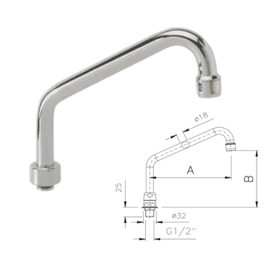 Spout for tap | REDFOX - KOB