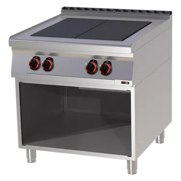 Cooking range electric 4x plate on open cabinet 400 V | REDFOX - SPL 90/80 E