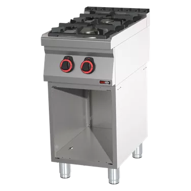 Cooking range gas 2x burner ECO on open cabinet | REDFOX - SPB 70/40 G