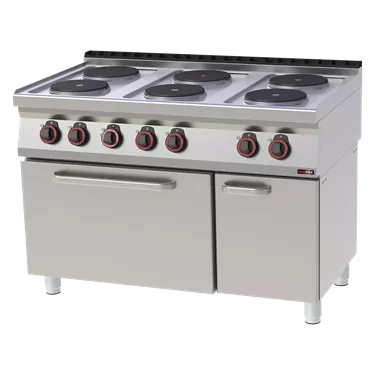 Cooking range electric with electric convection oven GN 1/1 - 6x plate 400 V | REDFOX - SPT 70/120 11 E