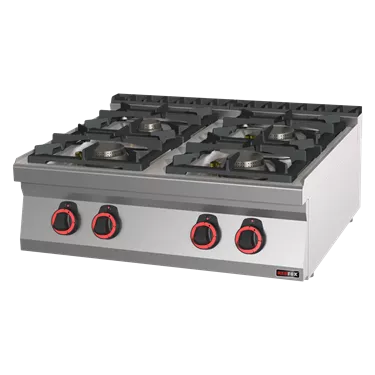 Cooking range gas 4x burner without cabinet | REDFOX - SP 70/08 G