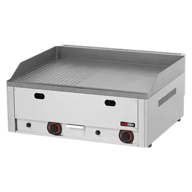 Fry-top griddle plate 65x48 gas combined counter top | REDFOX - FTHR 60 G