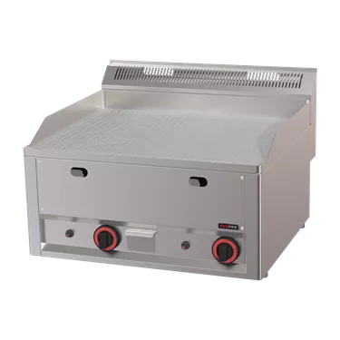 Fry Top Griddle 65x48 gas durable chrome combined without cabinet | REDFOX - FTHRC 60 GL