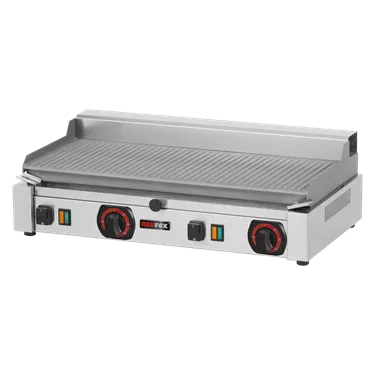 Fry-top griddle plate electric grooved counter top 230 V | REDFOX - PD 2020 RB