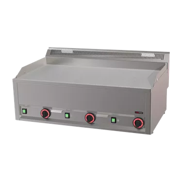 Fry Top Griddle 97x48 electric durable chrome smooth without cabinet 400 v | REDFOX - FTHC 90 EL