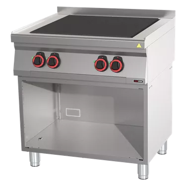 Cooking range electric with 4 solid top plates on open cabinet | REDFOX - SPL 70/80 E