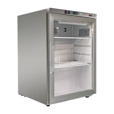 Cooling cabinet 130 l, glass door, stainless steel | REDFOX - DRR 200 GS