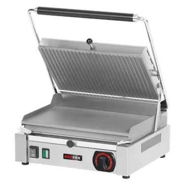 Panini grill smooth electric with grooved top plate 37x24 230 V | REDFOX - PM 2015 L