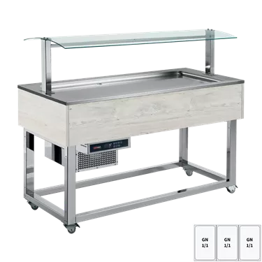Food display island chilled GN 3-1/1 Hemlock | REDFOX - ES LIME+ 3H