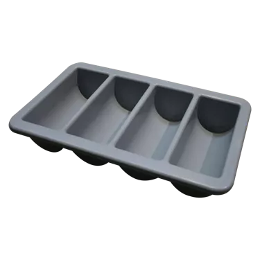 Cutlary container 4 compartments 50x25 | REDFOX - C 1304